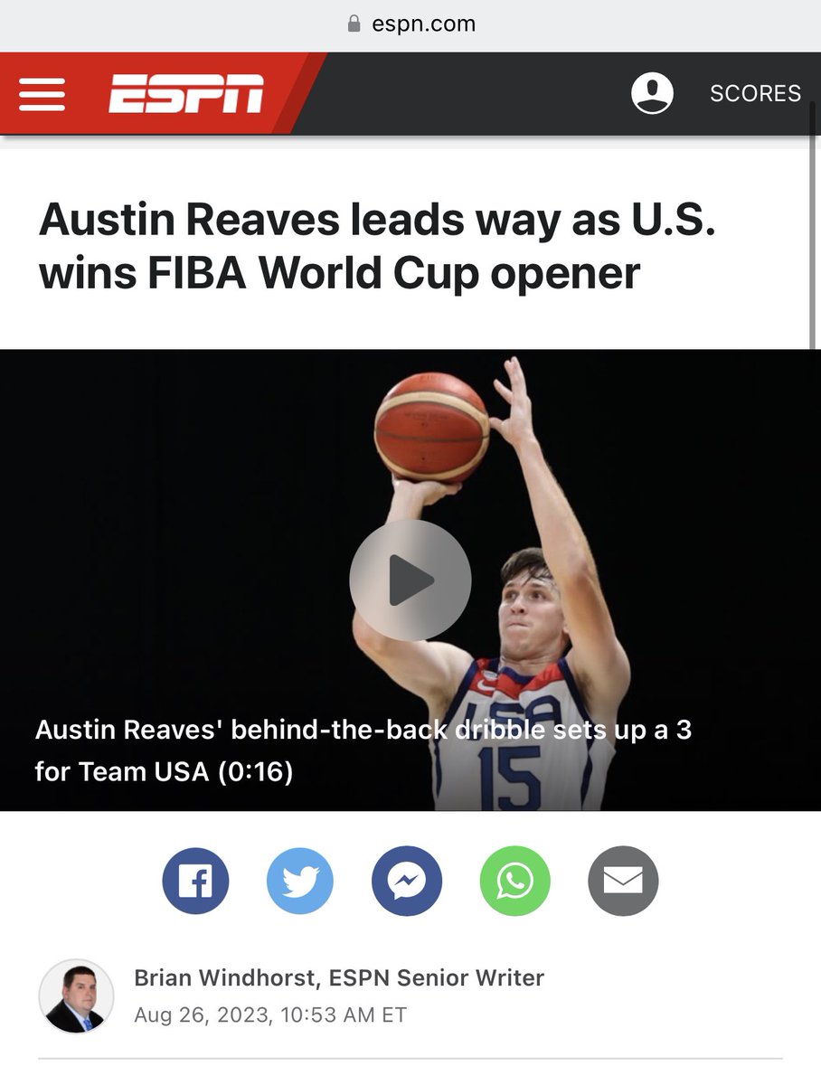 johnnydejesus_'s tweet photo. So Paolo literally leads USA, wins the Player of the Game award… And this is the headline ESPN/Brian Windhorst leads with… 🫠 Bruh,  the disrespect never ends. https://t.co/iKyk6ba6sd
