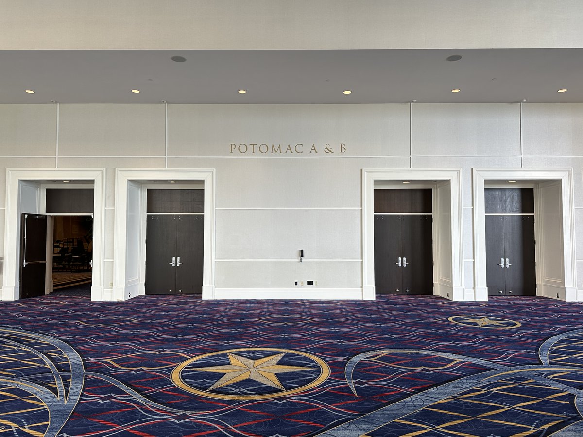 WordCampUS's tweet photo. Attention #WCUS Attendees, we have a schedule change!

Due to an issue with the conference room, we are moving all Cherry Blossom sessions for the afternoon to Potomac A/B. 

Leaving the current session hall, go left, then take a right past the escalators. You can’t miss it! https://t.co/rZLRmVu6Ma