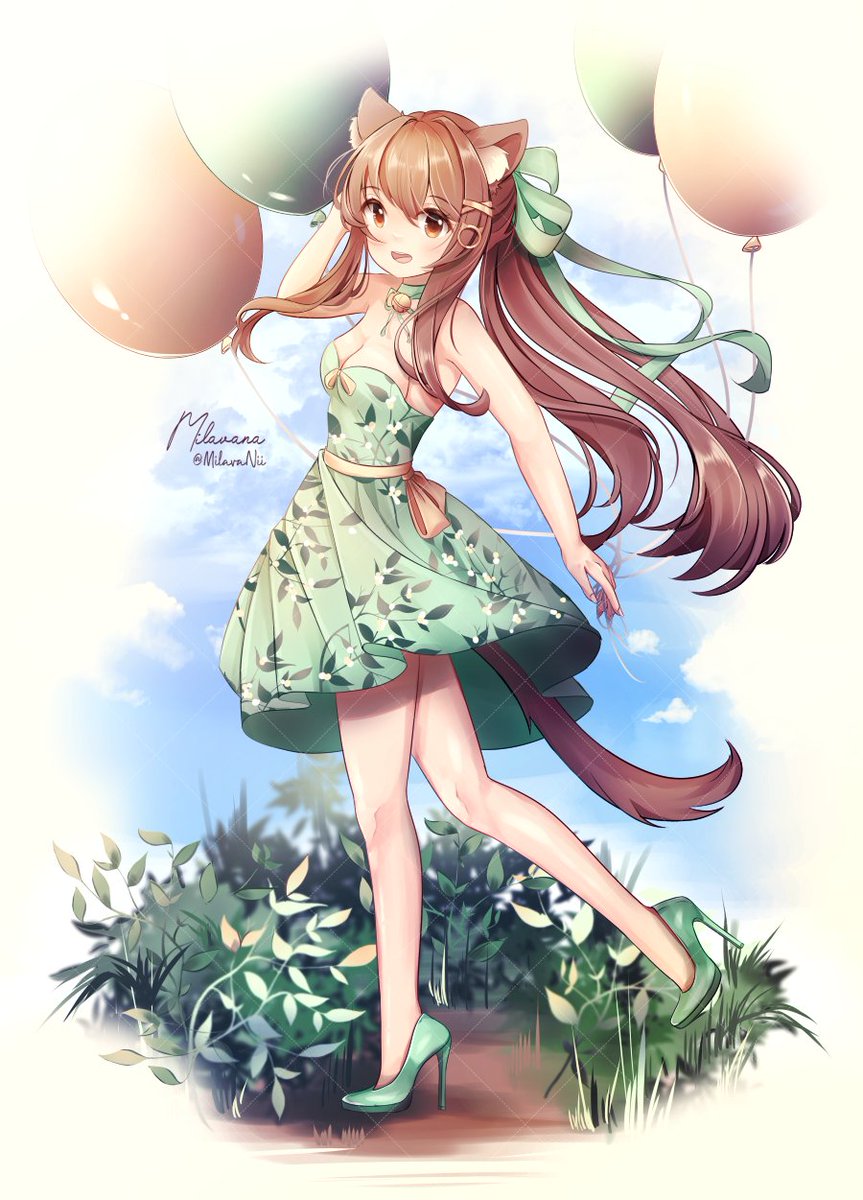 MilavaNii's tweet photo. A gentle summer breeze 🌱🎈 https://t.co/z1UEbePtpb