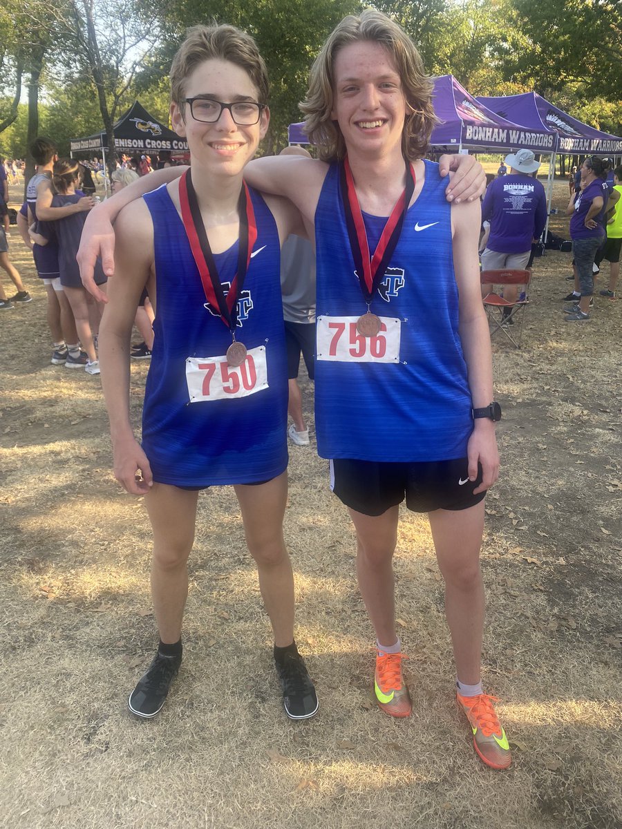 xc_gunter's tweet photo. Congrats to our medalists at the Texoma Christian Meet this morning!
βοΈ Liv Thomas - 10th
βοΈ Brody McDonald - 3rd
βοΈ Raiden Windlow - 9th
It was HOT, but they crushed it!! Weβre excited about this season!!!
#runforeachother #tpw https://t.co/NDY4frN08R