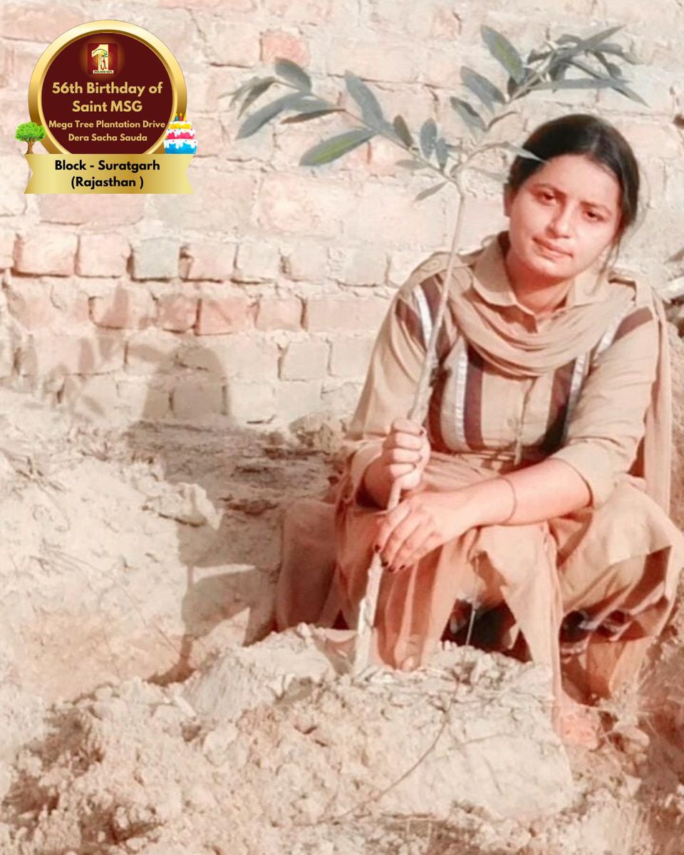 DSSNewsUpdates's tweet image. A birthday celebration that Mother Earth rejoices too! Dera Sacha Sauda volunteers celebrated Saint Dr. Gurmeet Ram Rahim Singh Ji Insan's 56th birthday ‘MSGBhandara’ by planting more trees. #56thBirthday #SaintDrMSG #DeraSachaSauda #TreePlantation