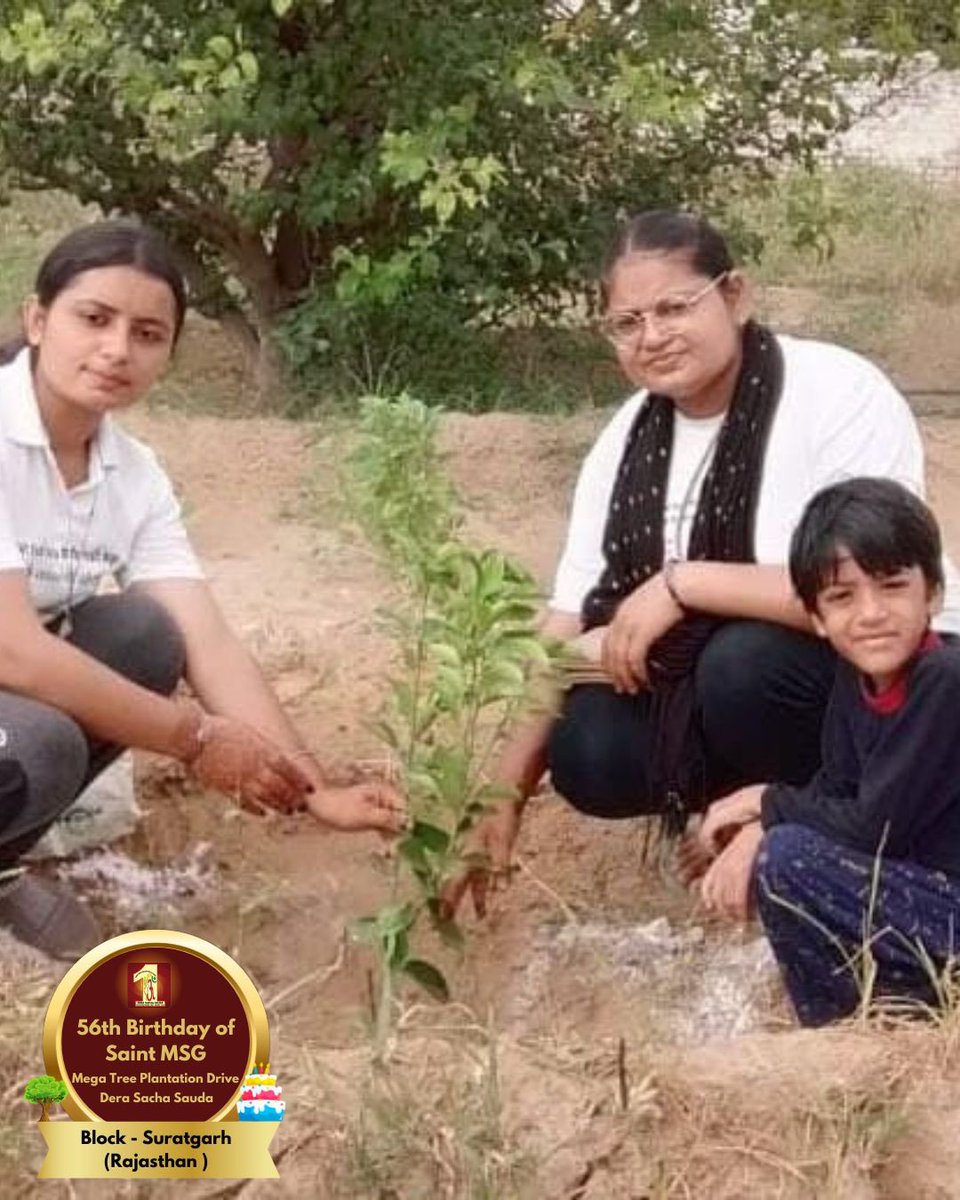 DSSNewsUpdates's tweet image. A birthday celebration that Mother Earth rejoices too! Dera Sacha Sauda volunteers celebrated Saint Dr. Gurmeet Ram Rahim Singh Ji Insan's 56th birthday ‘MSGBhandara’ by planting more trees. #56thBirthday #SaintDrMSG #DeraSachaSauda #TreePlantation