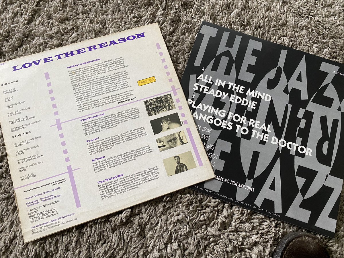 Two cracking PW @MRCOOLSDREAM related charity shop finds today! Love The Reason - Respond comp plus The Jazz Renegades featuring the incredible @drummerwhitey & Steve Sydelnik 🎼🎼🎼