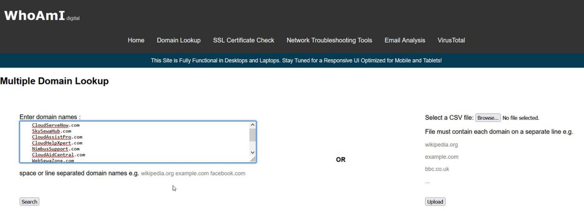 DomainHunt1's tweet photo. Want to check the availability of multiple domains at once? π Check out this handy tool at https://t.co/7ogtAxoWdg and secure your online presence today! #DomainAvailability #OnlinePresence https://t.co/mZOSmQQLy3
