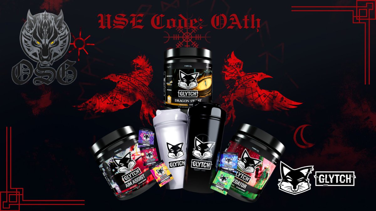 Oathsworn_GG's tweet photo. Thank you @SoarDogg  @GLYTCHEnergy  for the sponsor make sure you guys use our code and check them out https://t.co/QhCz938gp6