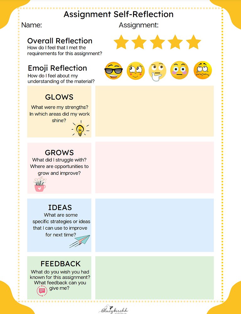 Grab this freebie: Student-Self Reflection Template 👏 sbee.link/q6rafh8duc via @LucyKirchh #teachers #k12 #edutwitter #educoach