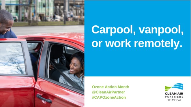 VaDOTNOVA's tweet photo. #DYK choosing alternatives to solo driving can prevent more than one pound of #AirPollution per trip?ππ¨ @CleanAirPartner suggests taking public transit, carpooling, or vanpooling. Let's all do our part to clear the air. ππ #CAPOzoneAction https://t.co/5kUNbL4hEj