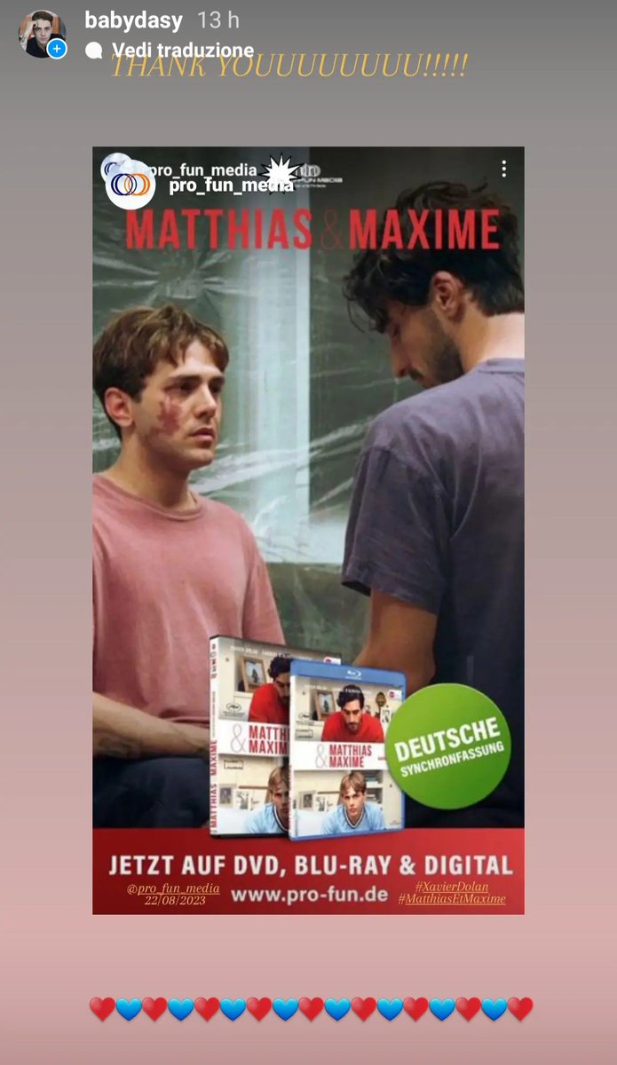DasyBab's tweet photo. Repost #profunmedia ✨ from babydasy (me!!)
#lanuitoulauriergaudreaultsestreveille #thenightloganwokeup
#XAVIERDOLAN 💗 #MATTHIASETMAXIME 2019
AVAILABLE ON DVD/BLURAY/DIGITAL
🔥💙❤💙❤💙❤🔥 https://t.co/atYyxOwn3k