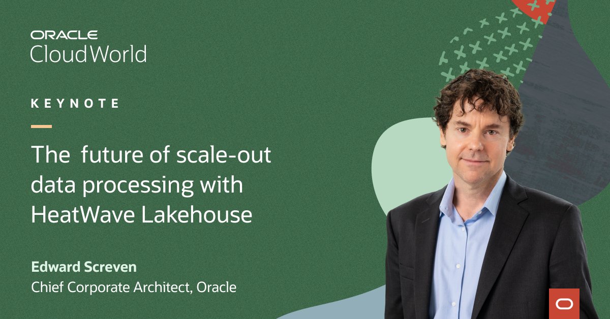 Want to know how you can benefit from HeatWave for your different workloads? Don’t miss this exciting keynote at <a href="/Oracle/">Oracle</a> #CloudWorld to learn about the latest HeatWave innovations including lakehouse, ML, multicloud, and to see a generative AI demo! social.ora.cl/6016PqLLO