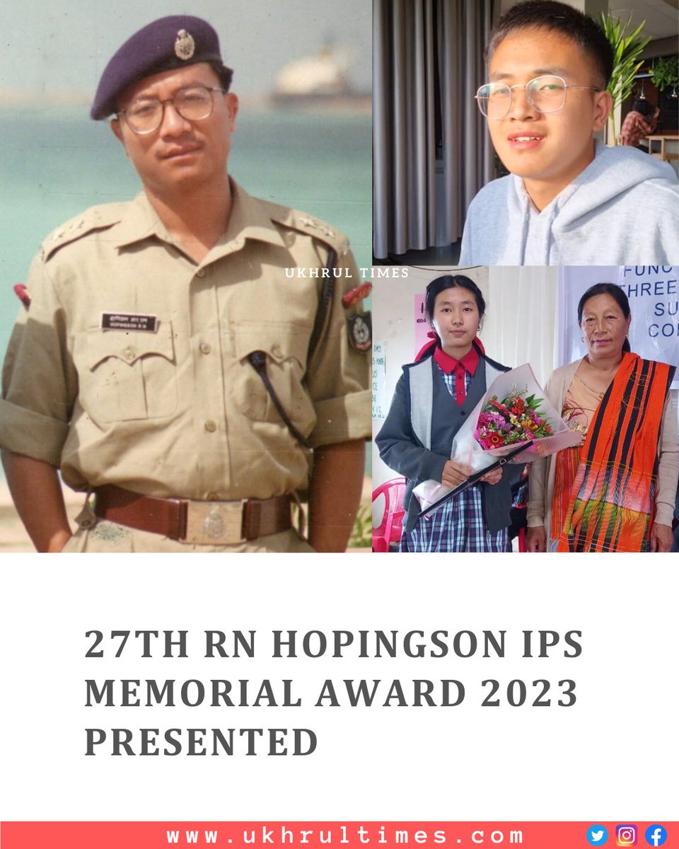 ukhrultimes's tweet photo. #Ukhrul: The 27th RN Hopingson #IPS Memorial #Award 2023 was held today at Awontang Community Hall, #Hunphun. Prizes were handed over by Elisha Jagoi, the elder sister of Late RN Hopingson. Late RN Hopingson was a 1992 batch (45 RR) IPS officer who was killed in an ambush by #militants in 1995 in #Senapati district. He was was the only son of late RN Shangreihui and RN Ningchungla from #Phalee Village of Ukhrul District and belonged to the #Tangkhul #Naga community. #MemorialAward
Read more | https://t.co/R9kyqiegCQ