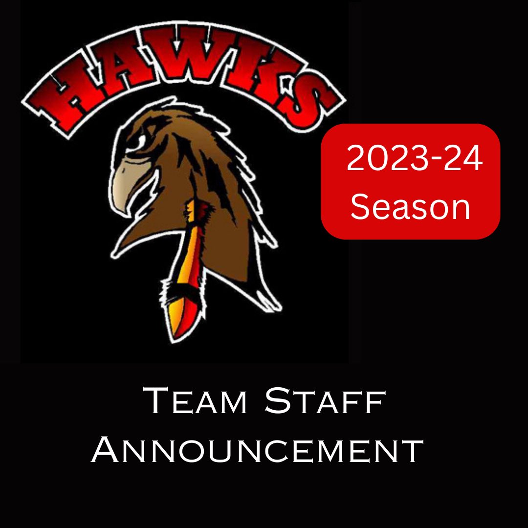 PVHawksHockey's tweet photo. Meet your Pembina Valley Hawks U18 AAA staff for the 2023-24 season!

Head Coach: Brendan Edie
Assistant Coach: Jory Mullin
Assistant Coach/Team Physician: Ben Lulashnyk 
Goaltending Coach: Morgan Wall

Trainers: Tim Shantz, Justin Willsie, Chris Corbett 
Manager: Moe Penner https://t.co/EGxB5laxaH
