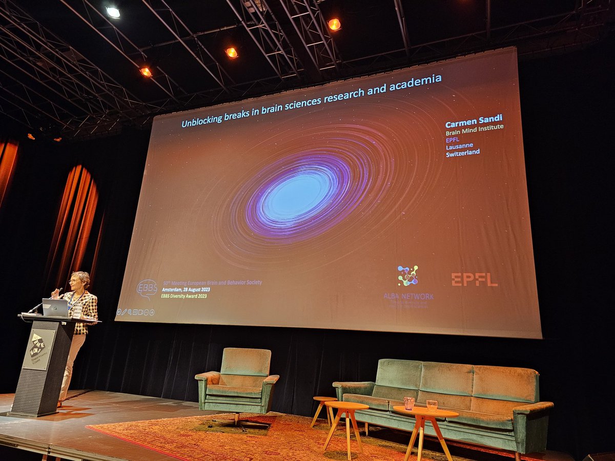 EBBS_Science's tweet photo. Congratulations to @carmensandi10 for winning the EBBS Diversity Award! #EBBS2023

Paving the way for #inclusivity in brain science research and academia. You inspire us! 
@network_alba
@EBBS_Science https://t.co/T1qE7sU1jq