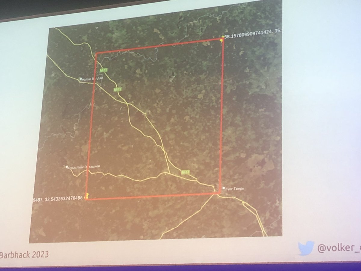 Herve_Schauer's tweet photo. A #BARBHACK23, @volker_carstein détaille un exemple de géolocalisation avec le crash de l'avion de Prigogyne à partir de la vidéo publiée en ligne : tours de communication, lignes électriques, etc
@_barbhack_ https://t.co/Ey0AnJsfKL