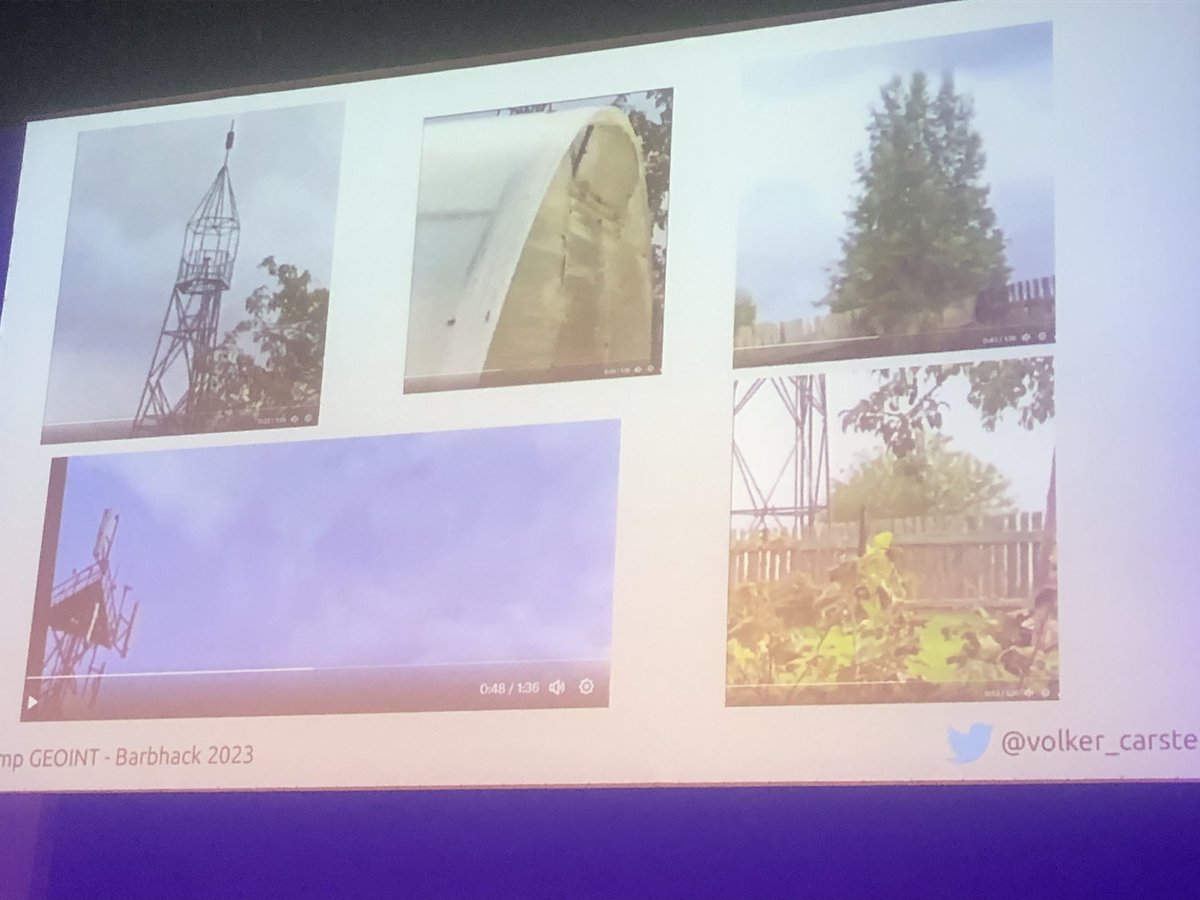 Herve_Schauer's tweet photo. A #BARBHACK23, @volker_carstein détaille un exemple de géolocalisation avec le crash de l'avion de Prigogyne à partir de la vidéo publiée en ligne : tours de communication, lignes électriques, etc
@_barbhack_ https://t.co/Ey0AnJsfKL