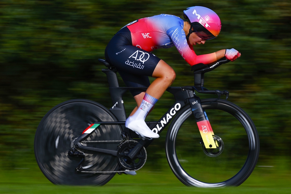 UAETeamADQ's tweet photo. In the 4th stage of the #TourofScandinavia23, the 16.5-km ITT in Herning, Olivia #Baril and Alena #Ivanchenko entered the day's top10. Ivanchenko wears the white jersey of best young rider in the race
📸 @SprintCycling
#UAETeamADQ #UnitedToBeStronger #WeRideToInspire https://t.co/mIlCi7mOv3