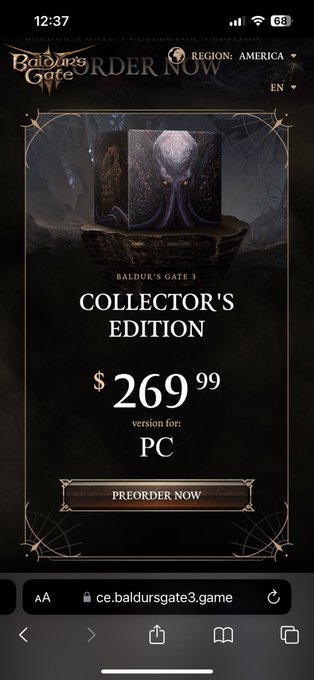I already have the game but I want the collectors edition. Buy it for me and I MIGHT let you watch me