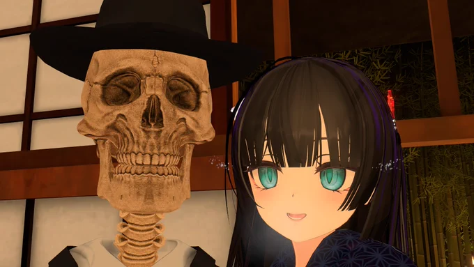 昨晩の逢曲時!いろんな方とツーショット!!まだまだVRのカメラになれなくて、ツーショット以外はあまりとれなかった……精進。すごく楽しかったです!!#VRCおうまがとき 