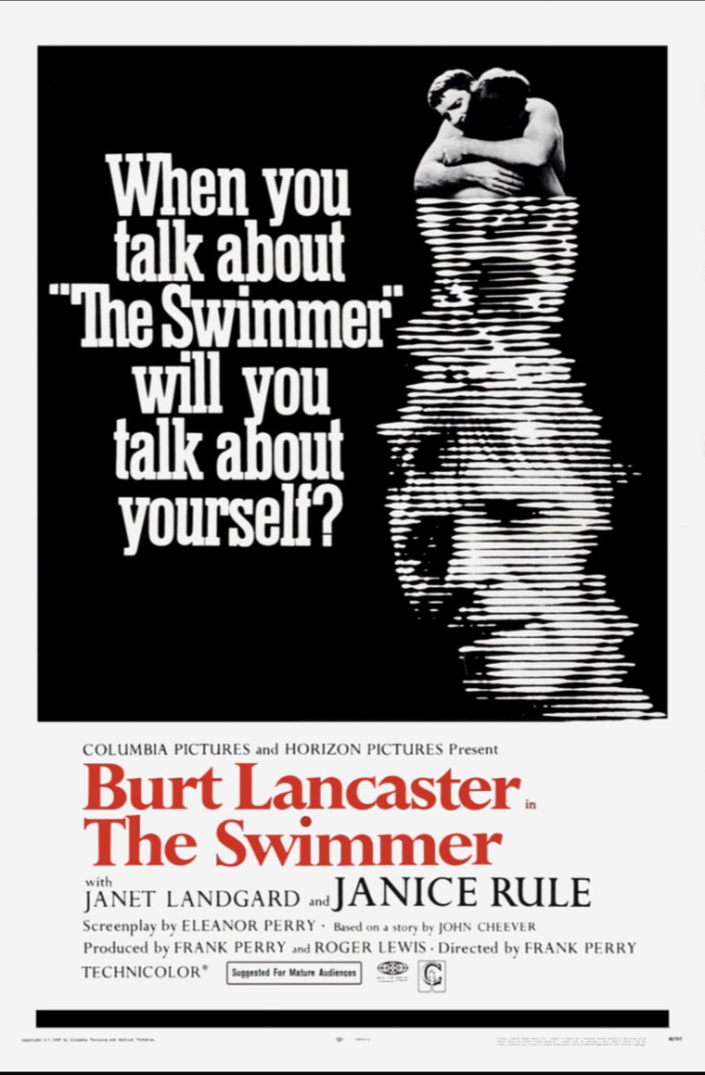MaxRendon3's tweet photo. @mrsminivers I only saw this film once but the premise was so wacky it stuck in my mind.  He basically swims in peoples pools… like one after the other. https://t.co/HRZoA69EIc