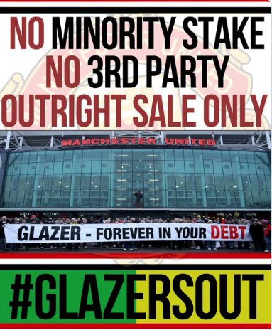 Your Time is Up,
We Want #GlazersOut #GlazersOutNOW #GlazersSellNow