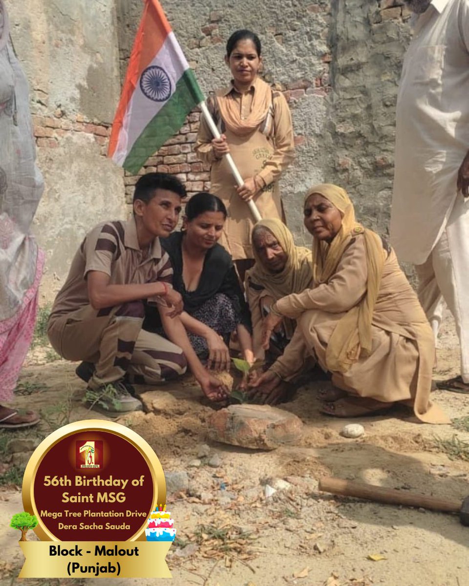 DSSNewsUpdates's tweet image. Celebrating Saint Dr. Gurmeet Ram Rahim Singh Ji Insan's 56th birthday ‘MSGBhandara’, Dera Sacha Sauda volunteers extend their gratitude by planting more trees.  #56thBirthday #SaintDrMSG #DeraSachaSauda #TreePlantation