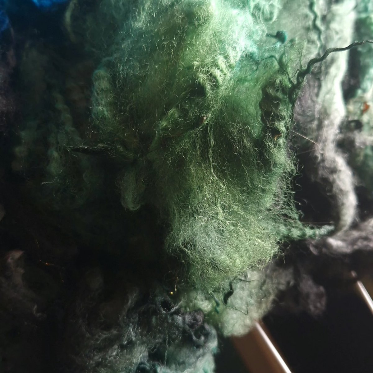theislaysheep's tweet photo. Dyeing fleece for #handspinning #artyarn - the #sea. Colours inspired by #seaglass found on the beach #islay https://t.co/kqbgxVBroe
