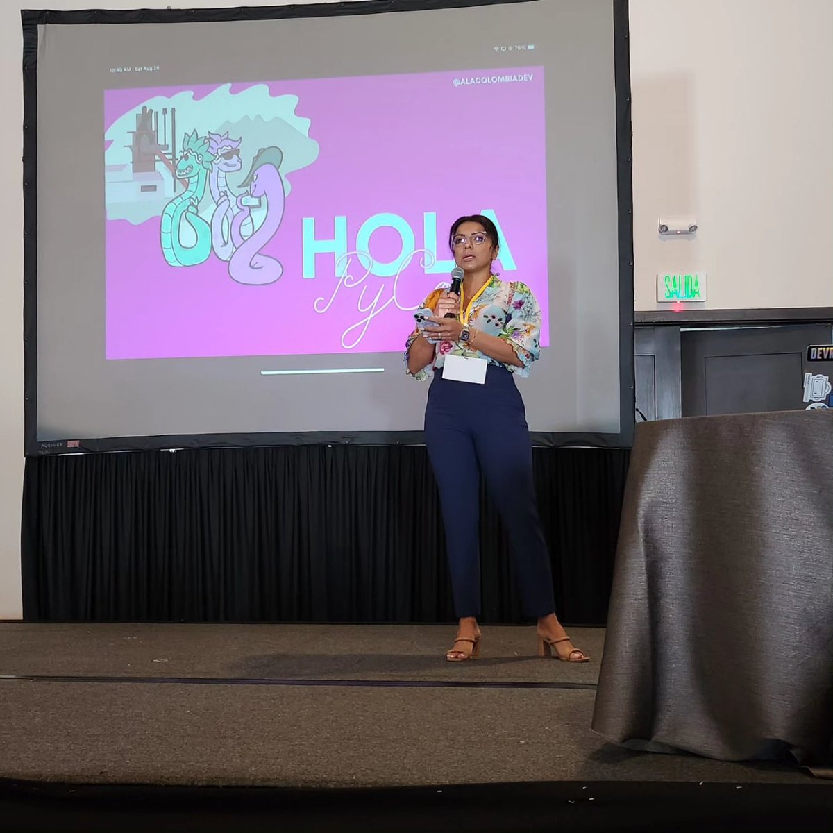 LucioD3v's tweet image. Toca turno en el escenario a @ALAColombiaDev en el #pyconlatam2023