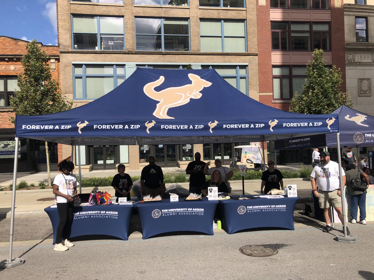 uakronalumni's tweet photo. We are PROUD to be amongst so many Zips at the Akron Pride Festival today! β€οΈπ§‘πππππ€π€ After the Equity March weβve been out on Main St. with giveaways from each of our colleges, student organizations, admissions! Itβs not too late join us! π¦ #AkronPride #ZipsPride https://t.co/VjJAPpij3x