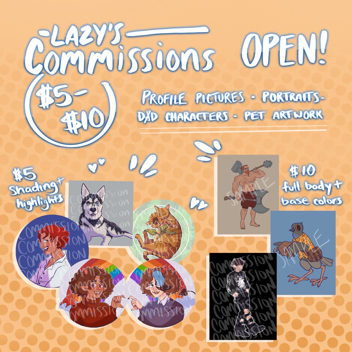 updated c0mms sheet!! with some more recent works ^-^