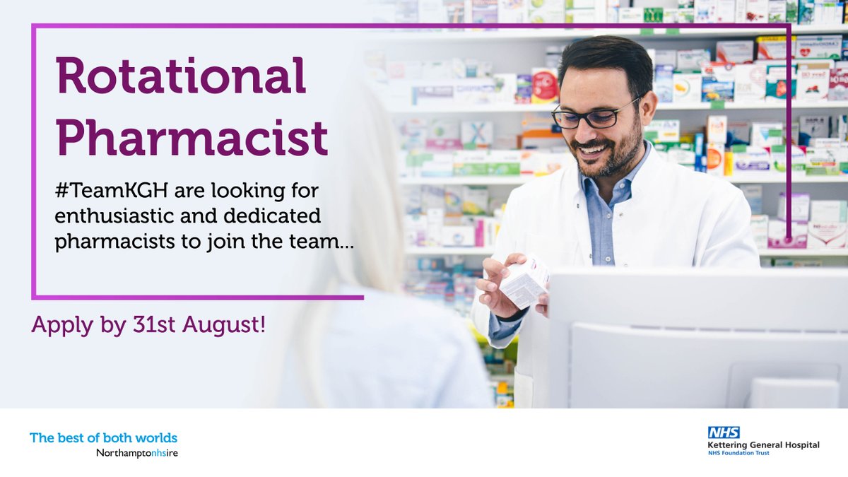 Did you know? @KettGeneral offer bespoke training for pharmacists with a background in community pharmacy and offer dedicated training to facilitate the transition into hospital pharmacy. Apply here today - zurl.co/p4uT #TeamKGH #NHS #Careers