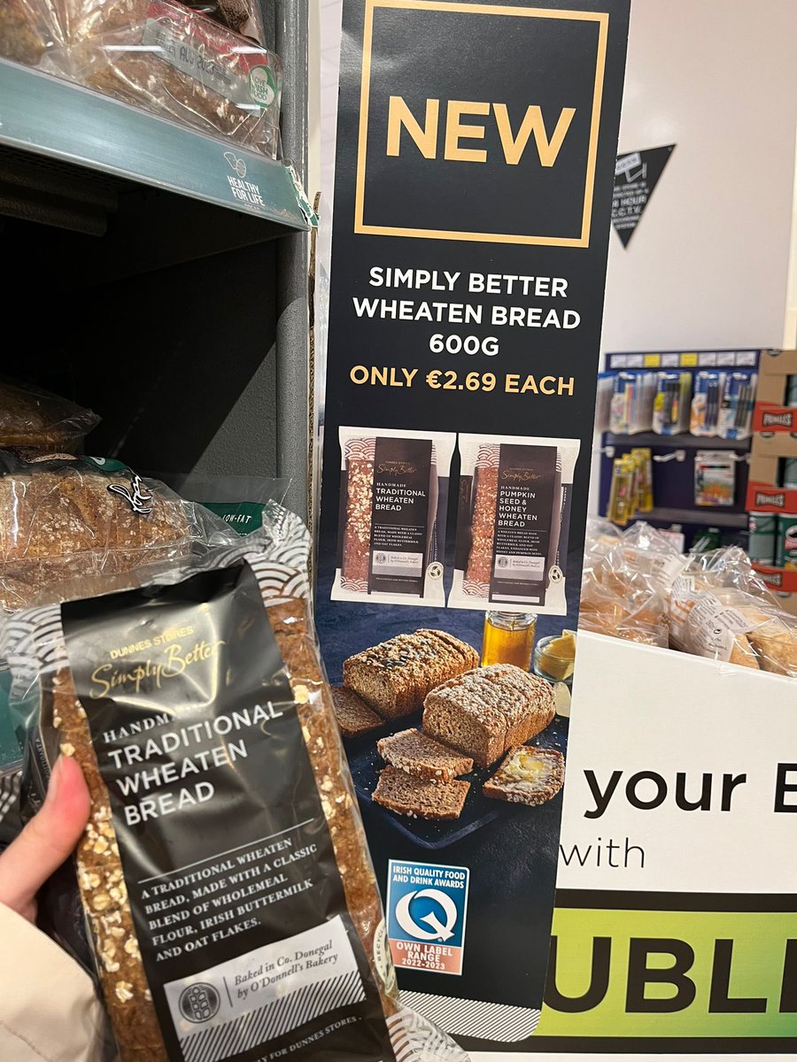 ODonnellsBakery's tweet photo. Call into @dunnesstores nationwide and pick up some of these @SimplyBetterDS  wheaten breads made by us @ODonnellsBakery here in #Donegal https://t.co/NgoMO9Zaek
