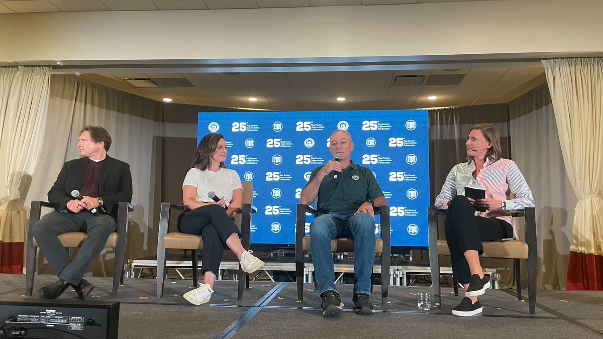 DaniNierenberg's tweet photo. "You can't hope to reap the reward but not lend your voice to what matters."

Chris Oliviero talks about @NimanRanch supporting Proposition 12 to require farmers to provide more space for breeding pigs.

#HogFarmerCelebration https://t.co/tkIzNVZrri