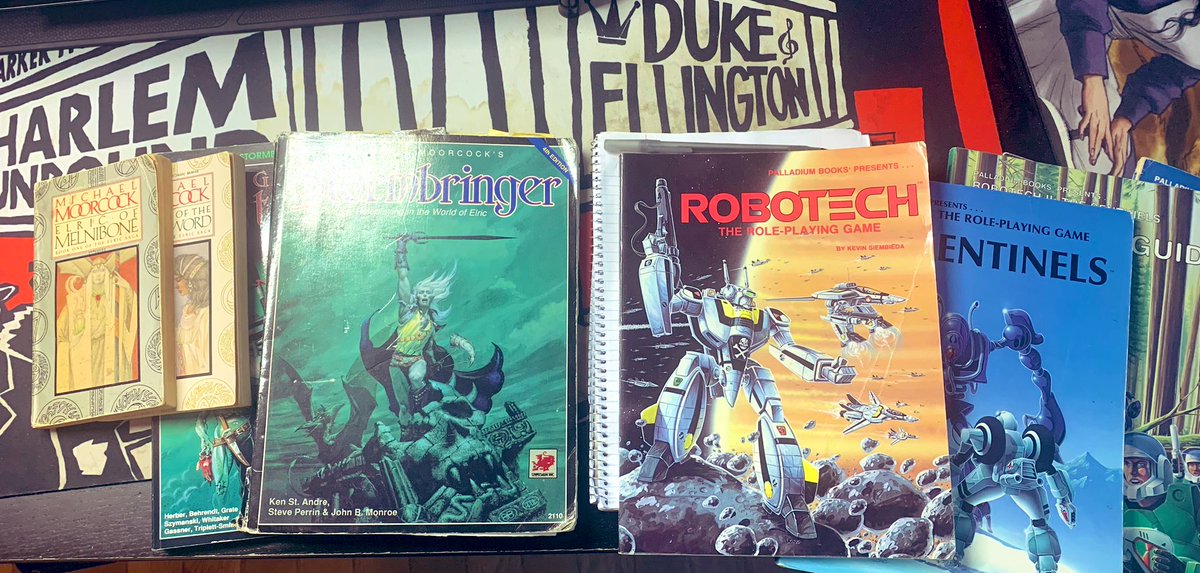 Darker_Hue's tweet photo. Ok. I’ve finally narrowed it down from 15 to 7 to 4 and now to 2. The goal is to figure it out today and spend next week making a scenario. Then the characters and handouts. #GMPrep #Robotech #Stormbringer https://t.co/M4p4AqJZps