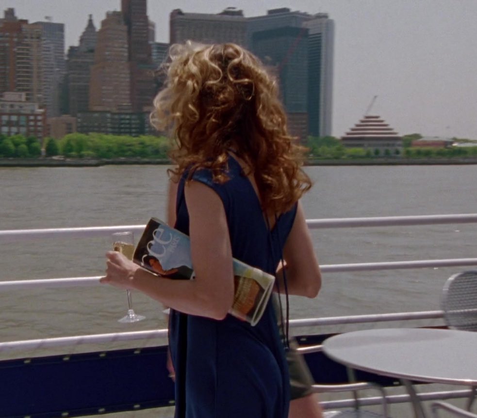 carrie bradshaw blue dress season 2 WornOnTV: Carrie's blue embellished square neck dress on And Just Like That | Sarah Jessica Parker