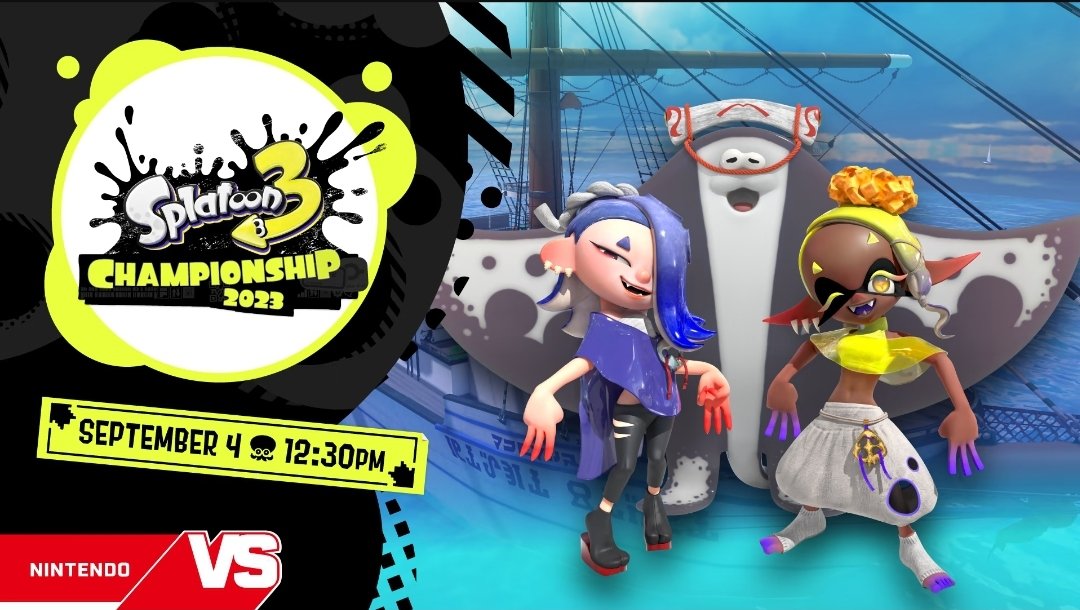 NineWholeGrains's tweet photo. Delighted to announce that I'll be back on the mic and bringing you the action for the Splatoon 3 Championship at Nintendo Live!

Honored to set the pace for another battle between the finest in North America. I'll put my all into it, so join the stream and let's have a blast! :D https://t.co/2WkEwi6o6k