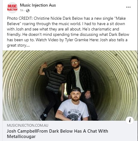 DarkBelowMusic's tweet photo. Our very own Josh Campbell had an interview with Music Injection Aus about Dark Below. Click the link below to learn about the infamous Craigslist Post 😉

https://t.co/SzzbX7Rjkp

#Interview #MalcolmSpringer  #fullcircleentertainment #JPSProductions  #MakeBelieve #UMGStudios https://t.co/hI7Y0iAUdf