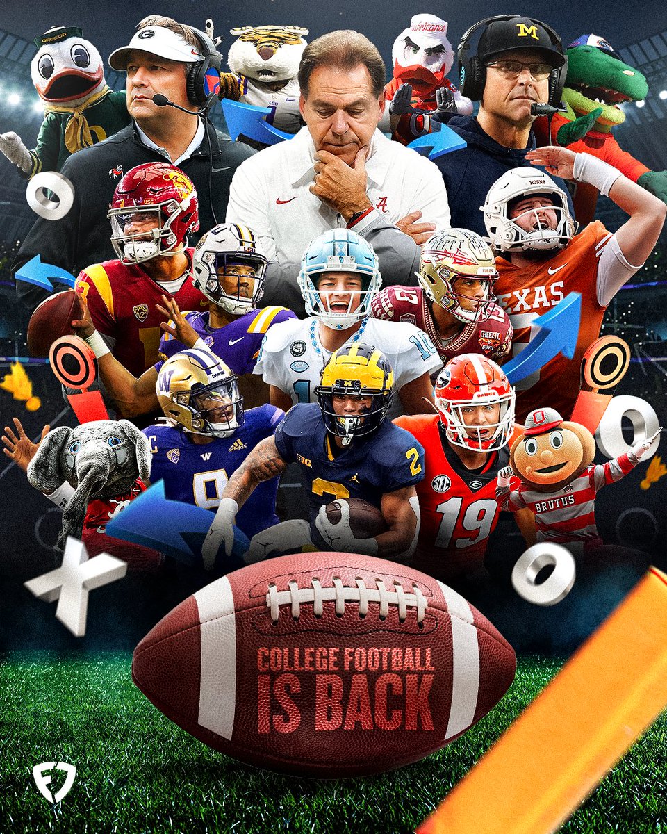 FanDuel's tweet photo. Been waiting a long time to say this...

COLLEGE FOOTBALL IS OFFICIALLY BACK 🏈 https://t.co/b8L3RpKC1r
