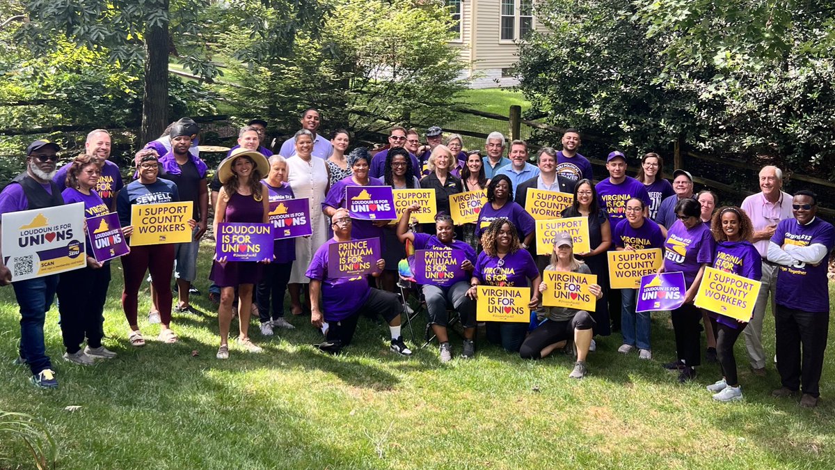 On the 60th anniversary of the March on Washington, workers & elected leaders in NOVA came together to recommit ourselves to the fight for economic, racial & immigrant justice. We’re mobilizing a multi-racial coalition of voters this Nov. to move Virginia forward! #UnionsForAll