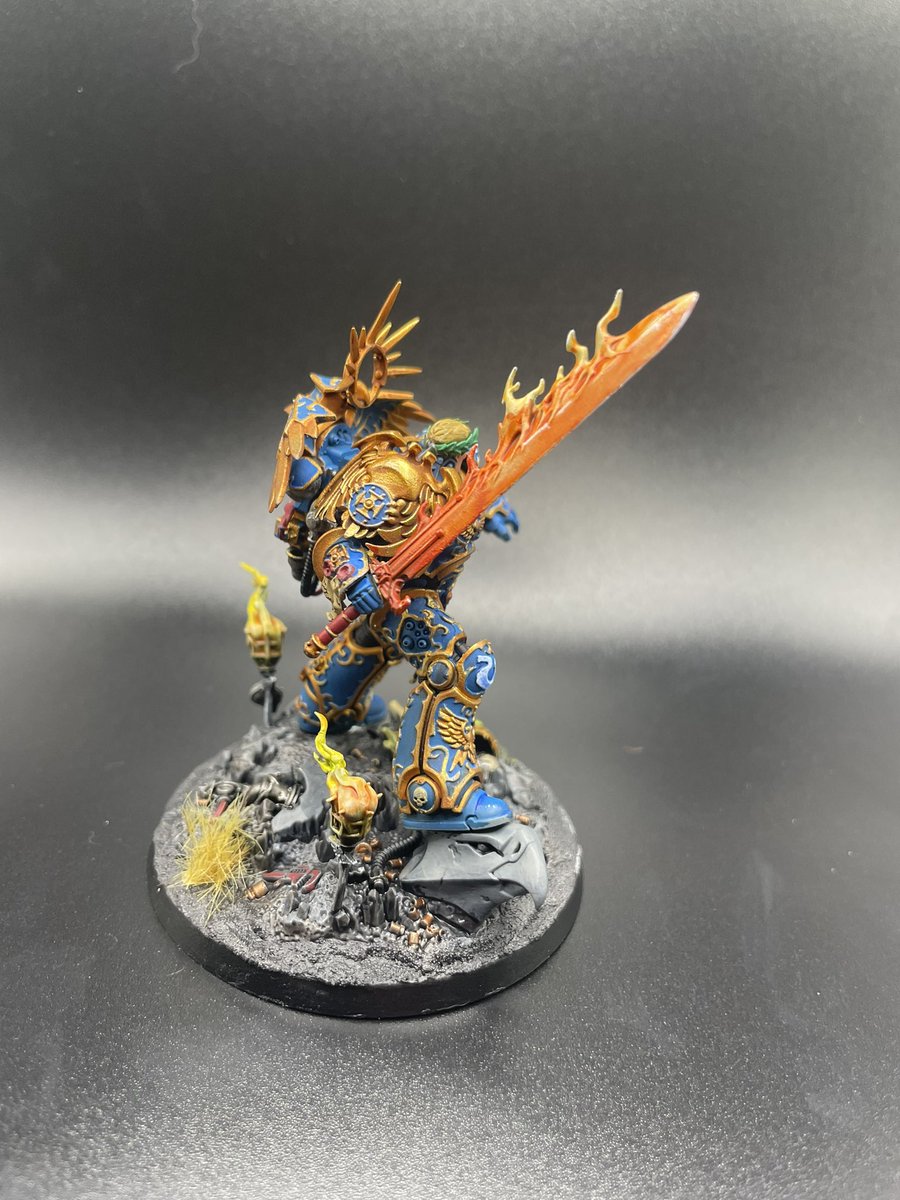 HellfirePain's tweet photo. Newest model painted as a commission. What say Yee @BrotherSRM @DB_Sleazy?  #goonhammer #warhammerofficial #WarhammerCommunity #hobby #meditation #therapy https://t.co/eUU158VMqr