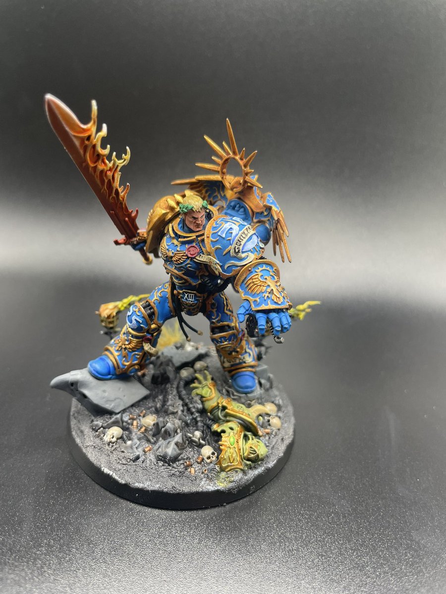 HellfirePain's tweet photo. Newest model painted as a commission. What say Yee @BrotherSRM @DB_Sleazy?  #goonhammer #warhammerofficial #WarhammerCommunity #hobby #meditation #therapy https://t.co/eUU158VMqr