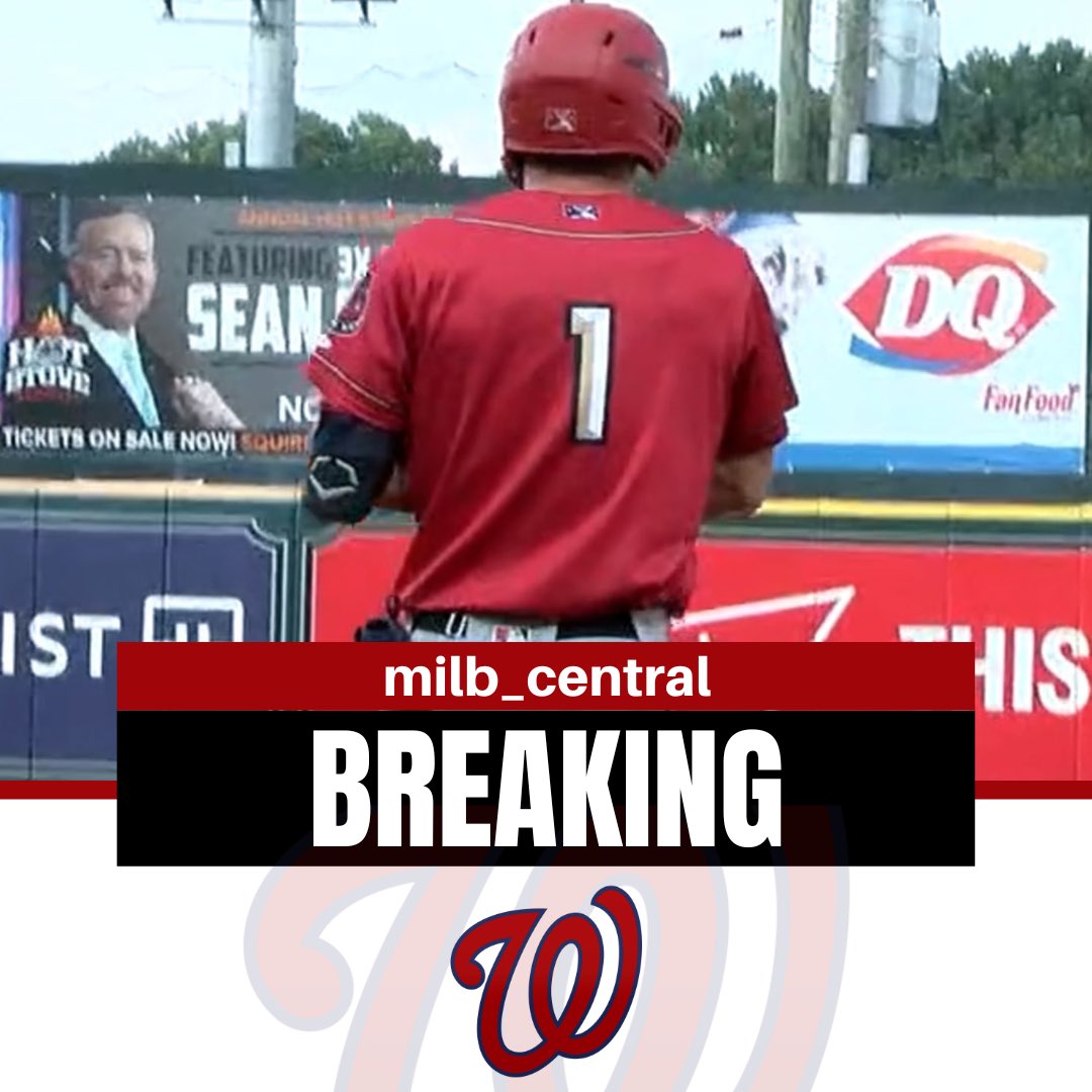 milb_central's tweet photo. The Washington Nationals are calling up Jacob Young to the majors. https://t.co/EXQTy7i35Y