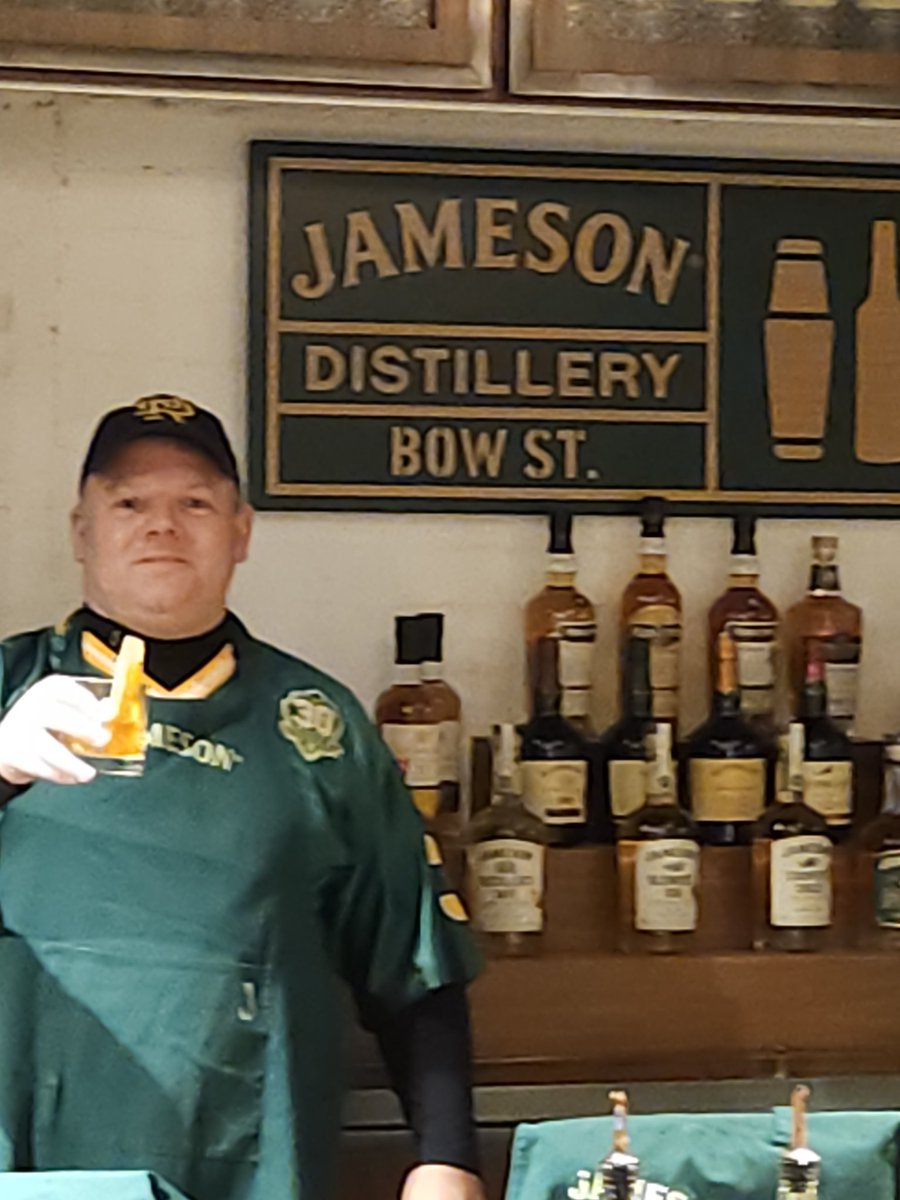 My wife and I made cocktails at the Jameson Distillery in Dublin. We had an awesome time. Out instructor Paul was fantastic!  #Jameson