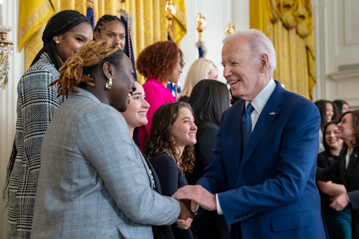POTUS46Archive's tweet photo. Ensuring that every woman and girl has that chance isn’t just the right thing to do — it’s also a strategic imperative that advances the prosperity, stability, and security of our nation and the world. https://t.co/nsG6uqHOzV