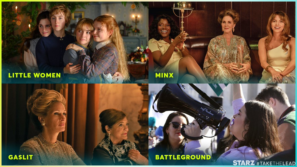 Here's our #TakeTheLead watchlist for #WomensEqualityDay featuring fierce females challenging the patriarchy. 📺: #GaslitSTARZ #MinxSTARZ #LittleWomen #BattlegroundMovie