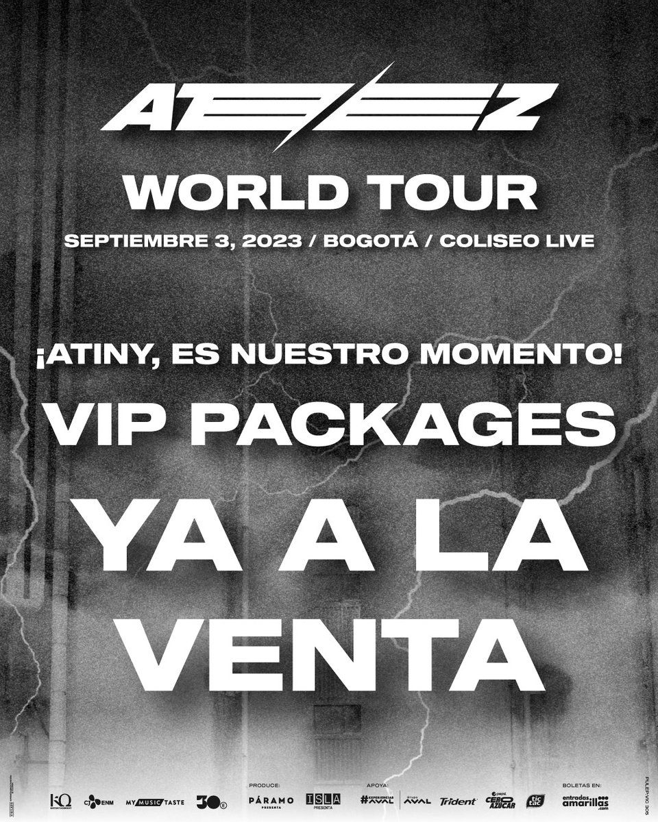 ATINY in BOGOTA! 🇨🇴 VIP Packages for the 2023 ATEEZ WORLD TOUR