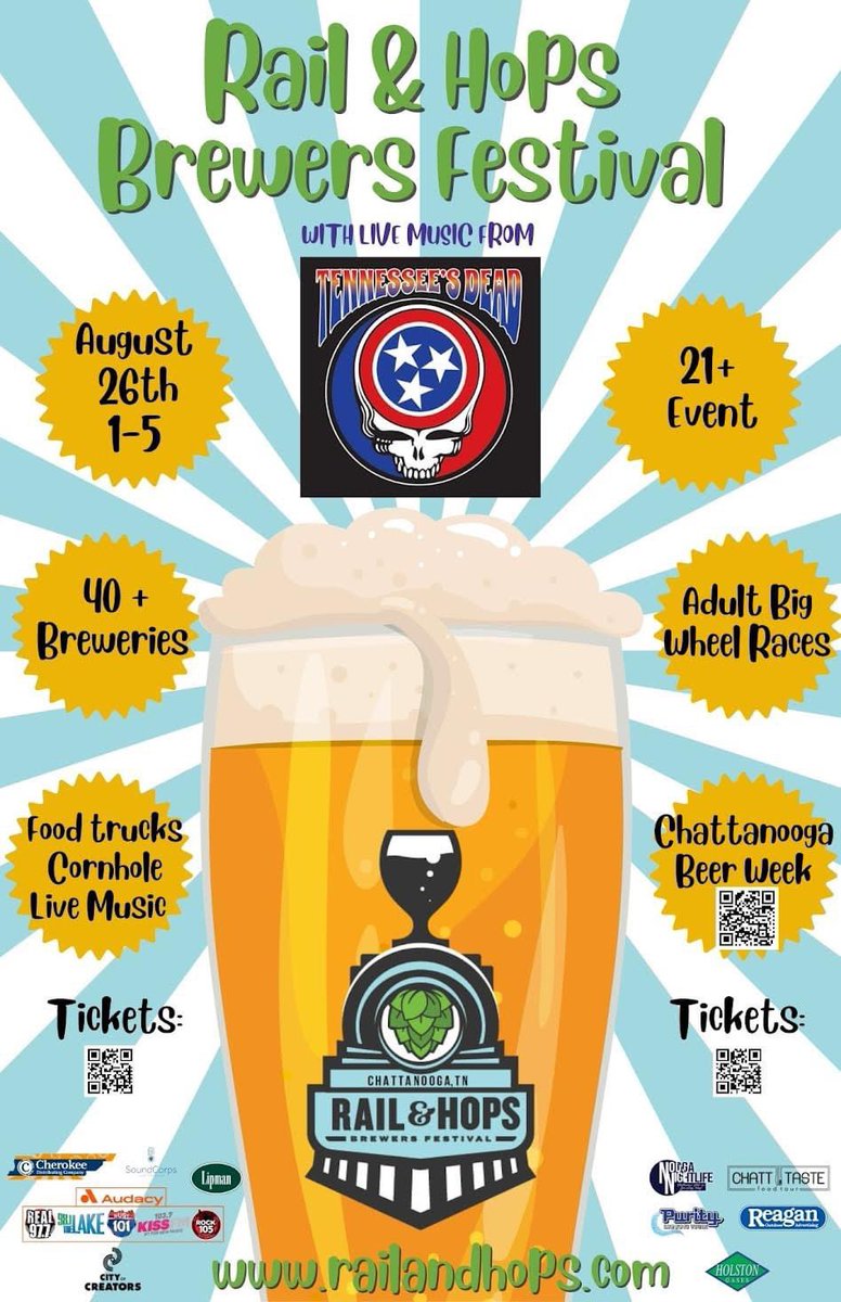 RunsOnPizza's tweet photo. ~ Today (08/26)~ Join us at the Rail &amp; Hops Brewers Fest.  First Horizon Pavilion from 1:00-5:00pm! https://t.co/szAf7AZJhr