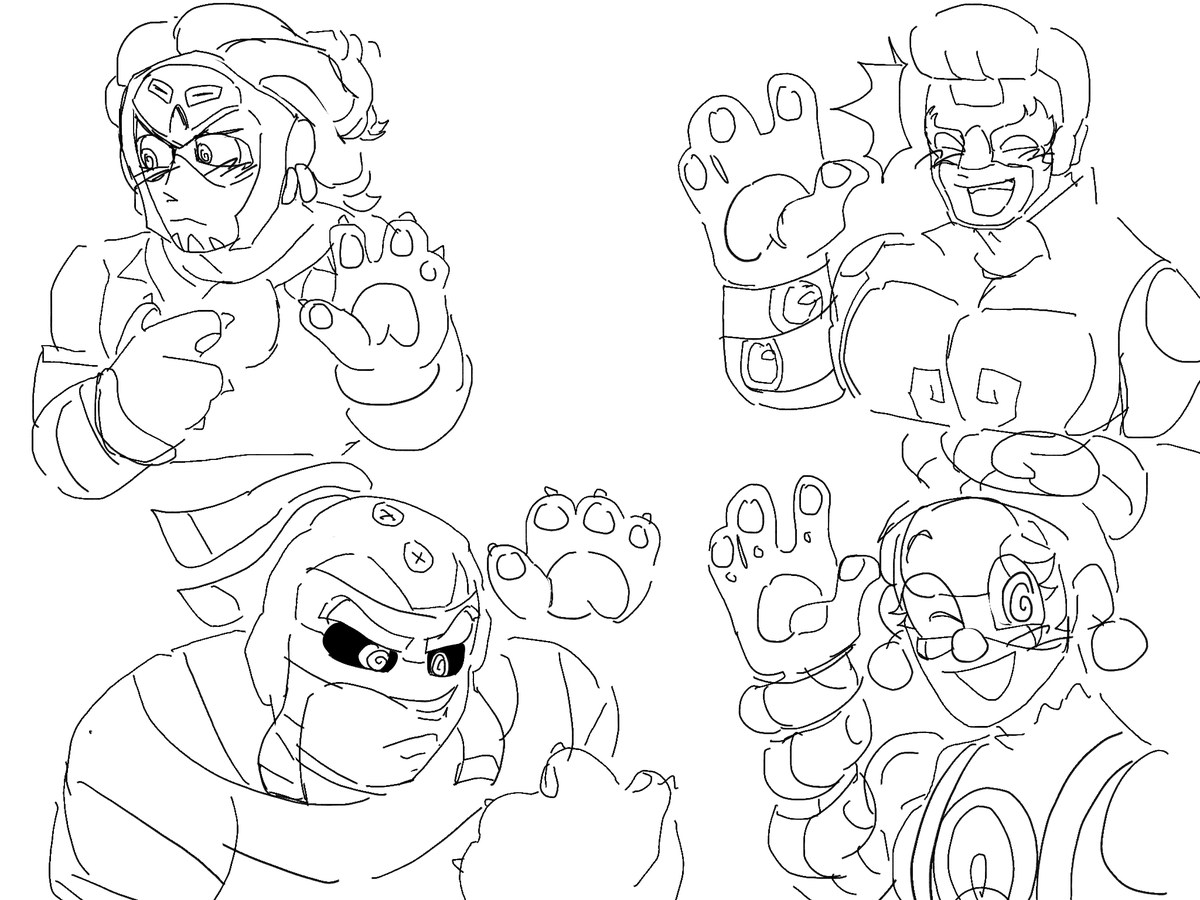 Arcadegutzzz's tweet photo. Aaaand that’s a wrap to the arms paw thinfy
sorry to mechanica, twintelle and byte n barq fans

i had fun drawing everyone tho and it was a fun excercise

#ARMS #Misango #MaxBrass #MasterMummy #Lolapop #DrCoyle https://t.co/GUxQ0B4c4b