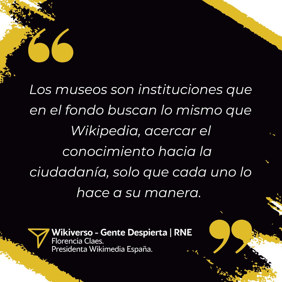 wikimedia_es's tweet photo. #Wikiverso🌐|¿Sabías que los proyectos #Wikimedia tienen un objetivo GLAM (acrónimo inglés Galerías, Bibliotecas, Archivos y Museos)? ➡️ Conoce más temas Wiki, todos los jueves a las 00:15 horas en GD_RNE, con @FlorenClaes, entrevistada por @AsensioDavid ... ¡No te lo pierdas! https://t.co/BtrrG3Op5D