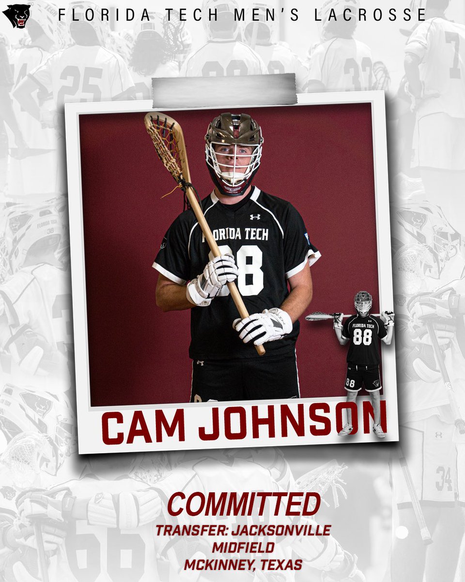 FloridaTechMLax's tweet photo. Introducing our final transfer, Cam Johnson!!

Cam joins us from Jacksonville! 

#GoPanthers https://t.co/zpQ4gMUyQO