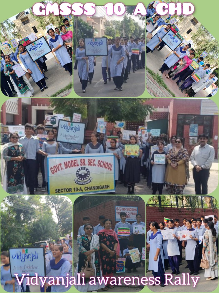 vidyanjalichd's tweet photo. Awareness campaigns  for @vidyanjali_edu by @SchoolEduChd  rallies, talks helps students for the community participation. https://t.co/UBMHgS6rLu