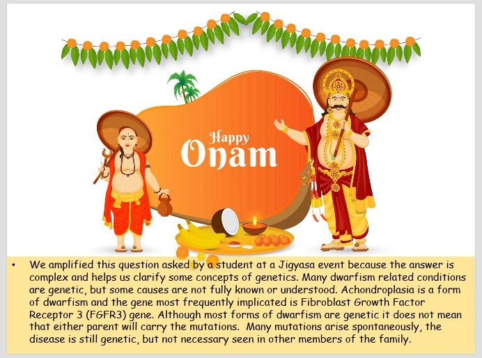 IGIBSocial's tweet image. We amplified this question asked by a student at a @CsirJigyasa event because the answer is complex and helps us clarify some concepts of #genetics. Many #dwarfism related conditions are #genetic, but some causes are not fully known or understood. #Achondroplasia is a form of…